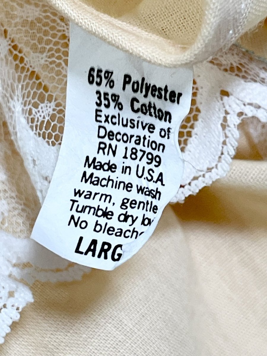 画像11: 花刺繍 レース ノースリーブ レトロ USA古着 ヴィンテージワンピース (11)