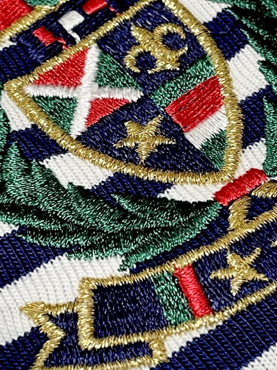 画像10: ボーダー 刺繡 ホワイト ネイビー プルオーバー レトロ USA古着 シャツ ヴィンテージトップス (10)