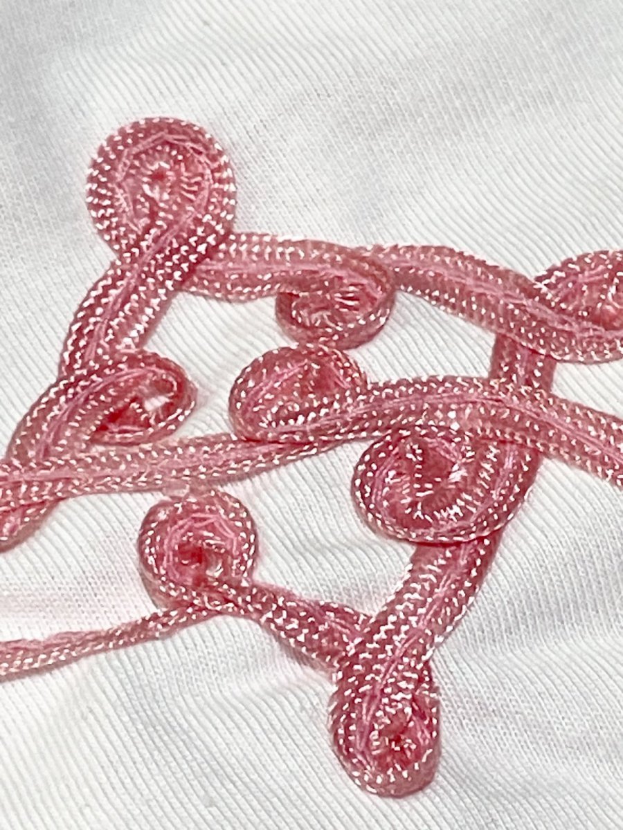 画像9: フロントブレード装飾 ピンク ホワイト レトロ USA古着 シャツ ヴィンテージトップス (9)