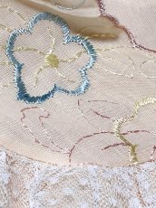画像10: 花刺繍 レース ノースリーブ レトロ USA古着 ヴィンテージワンピース (10)