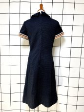 画像2: 斜めストライプ ブラック UNIONMADE レトロ USA古着 ヴィンテージワンピース (2)