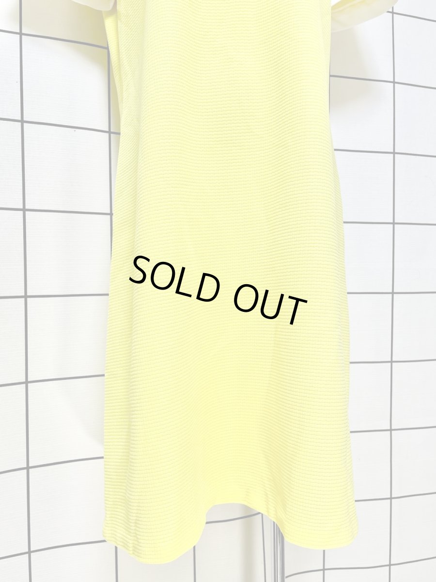 画像8: イエロー ホワイト レトロ 半袖 ヨーロッパ古着 ヴィンテージワンピース (8)