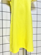 画像8: イエロー ホワイト レトロ 半袖 ヨーロッパ古着 ヴィンテージワンピース (8)