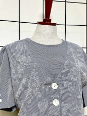 画像7: グレンチェック レイヤード風  バックリボン レトロ USA古着 ヴィンテージワンピース (7)