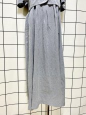画像10: グレンチェック レイヤード風  バックリボン レトロ USA古着 ヴィンテージワンピース (10)