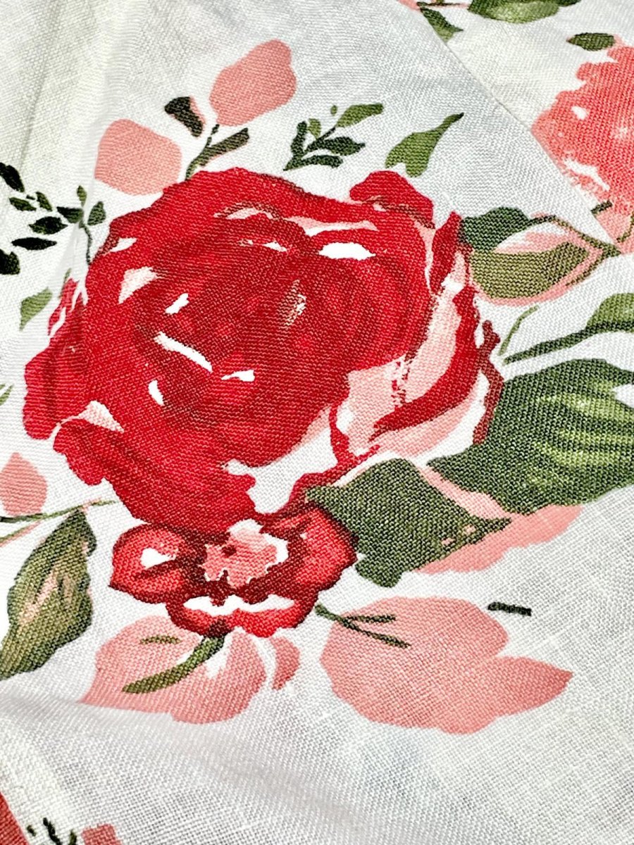 画像9: 花柄 ホワイト レトロ ヨーロッパ古着 半袖 薄手ヴィンテージジャケット (9)