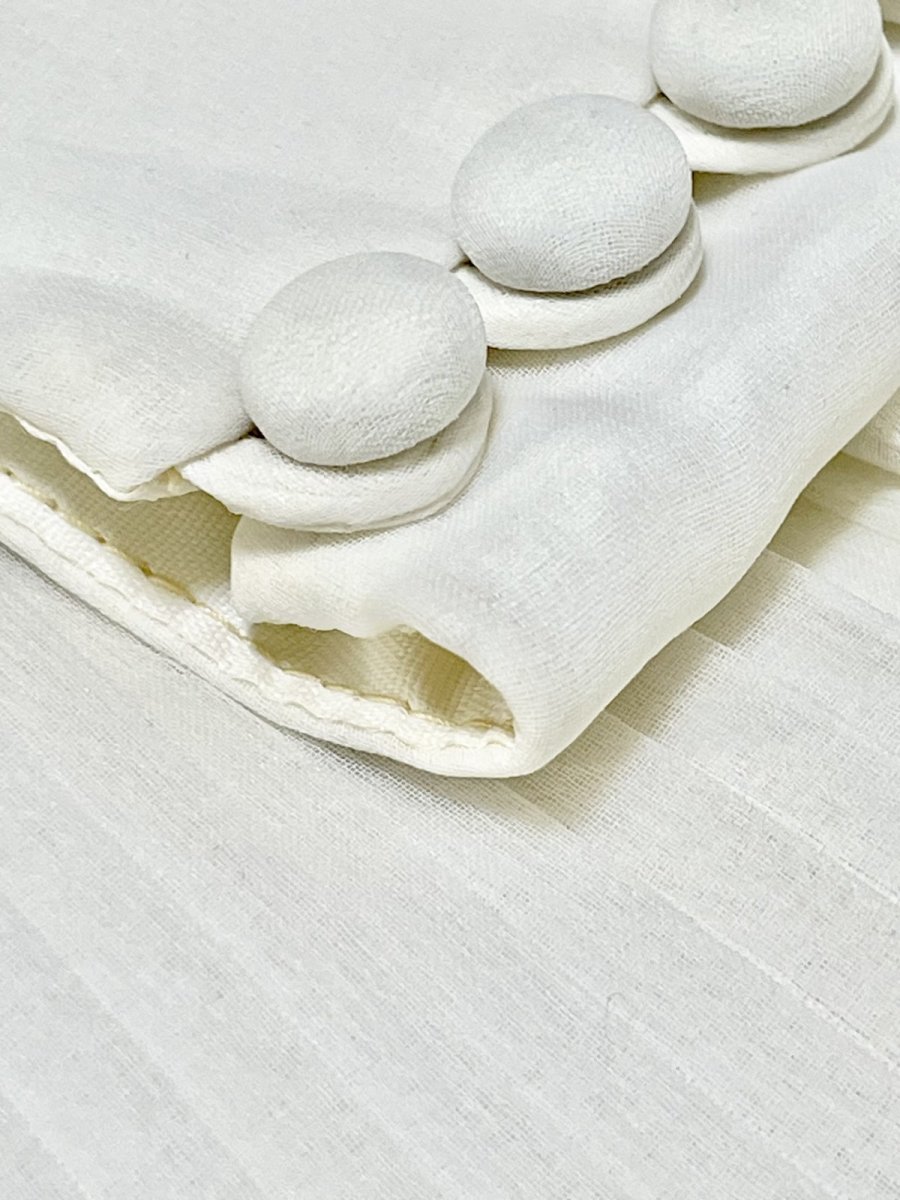 画像12: パーティーや衣装にもおすすめ プリーツ ホワイト レトロ USA古着 ヴィンテージドレス (12)