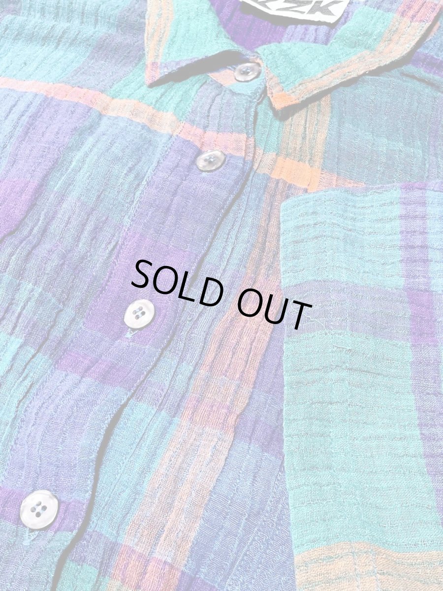 画像10: チェック柄 シワ加工 ウエストゴム レトロ USA古着 ヴィンテージオールインワン (10)