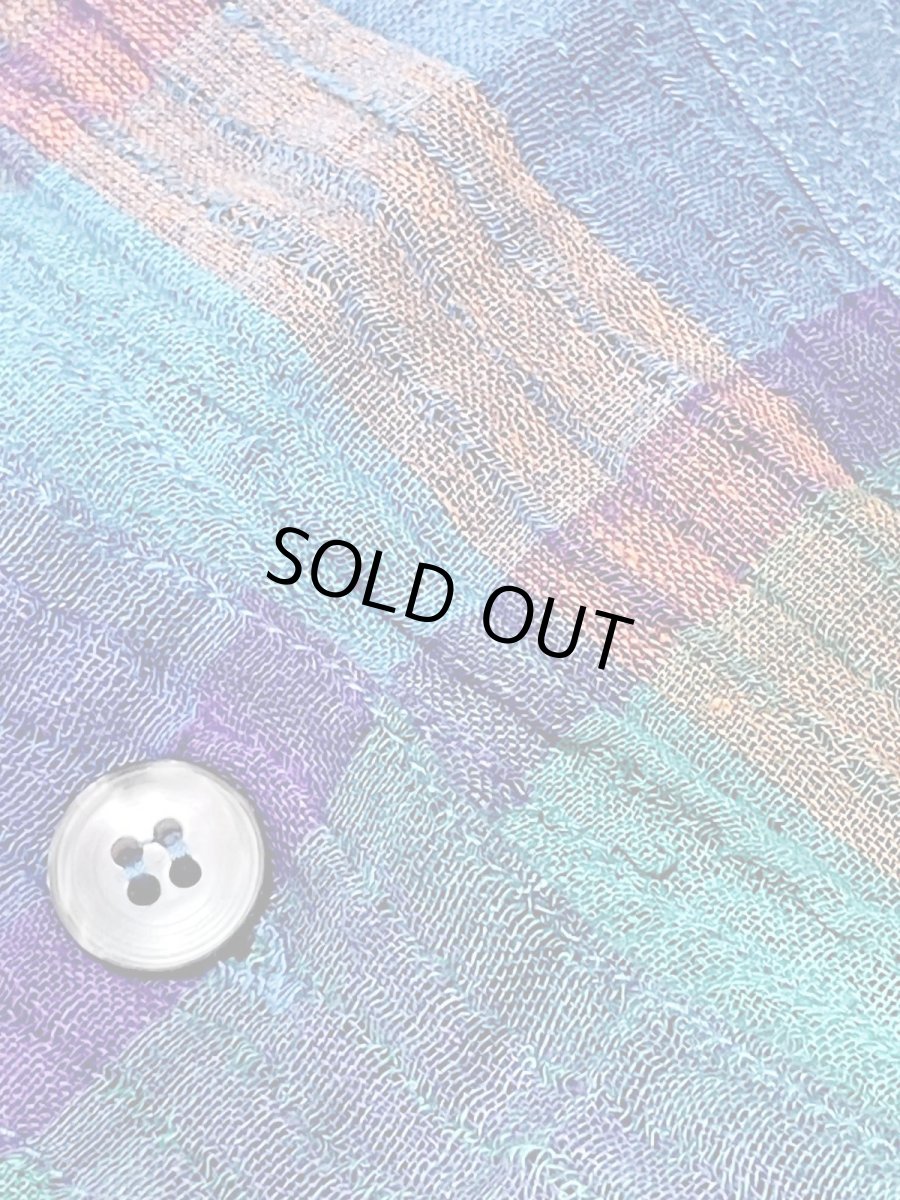 画像11: チェック柄 シワ加工 ウエストゴム レトロ USA古着 ヴィンテージオールインワン (11)