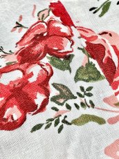画像10: 花柄 ホワイト レトロ ヨーロッパ古着 半袖 薄手ヴィンテージジャケット (10)
