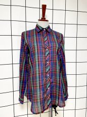 画像3: チェック柄 UNIONMADE シャツ USA古着 レトロ ヴィンテージブラウス (3)