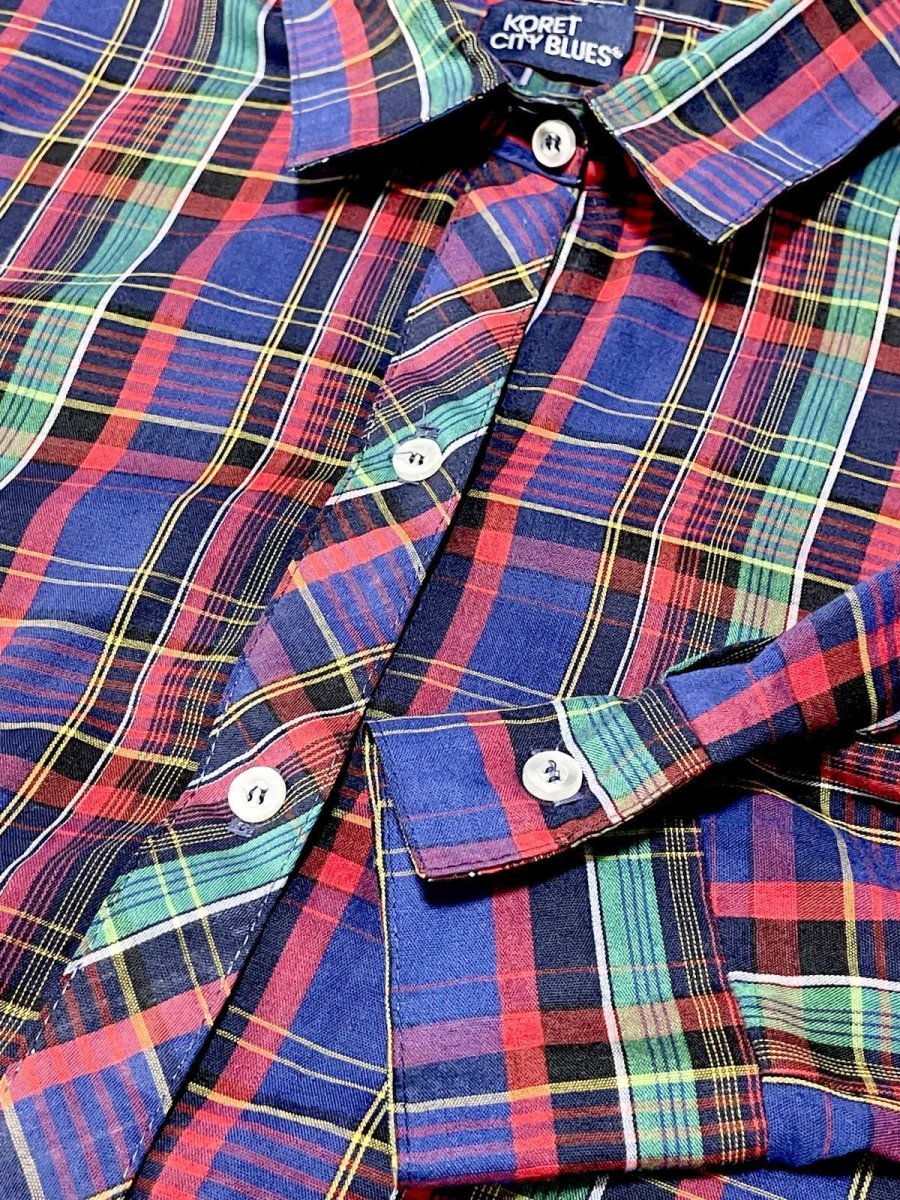 画像8: チェック柄 UNIONMADE シャツ USA古着 レトロ ヴィンテージブラウス (8)