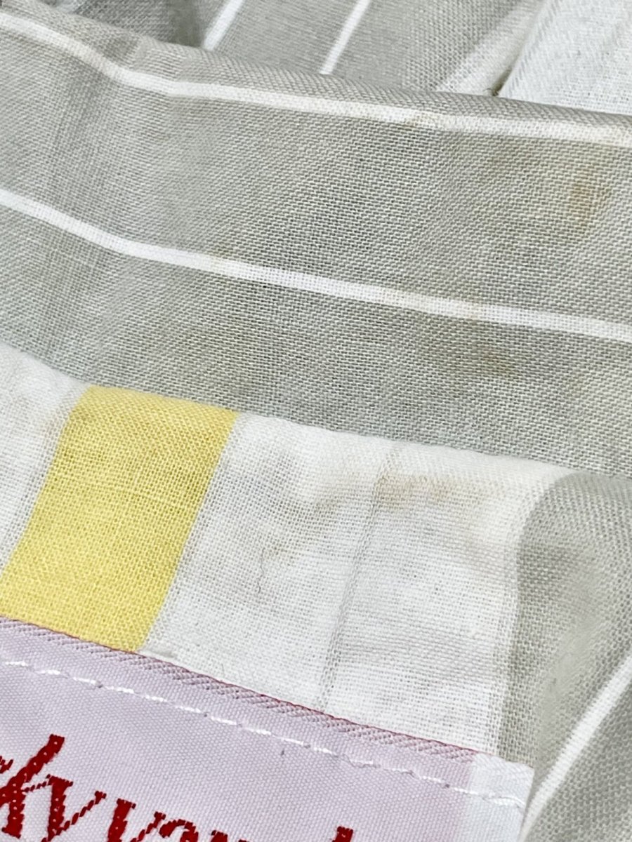 画像12: Aライン ストライプ ボーダー ウエストゴム レトロ USA古着 ヴィンテージワンピース (12)