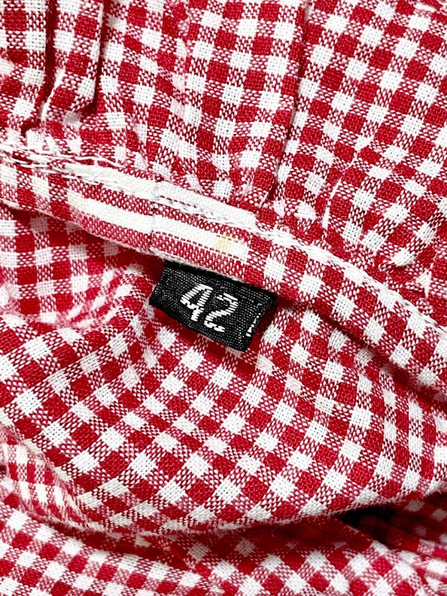 画像10: ショート丈 ギンガムチェック ウエストゴム 半袖 ディアンドル ヴィンテージブラウス ドイツ民族衣装 舞台 演奏会 フォークダンス オクトーバーフェスト (10)