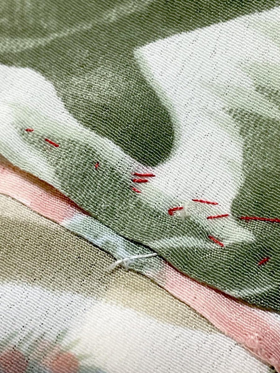 画像12: リボンタイ 花柄 レトロ USA古着 シャツ ヴィンテージブラウス (12)