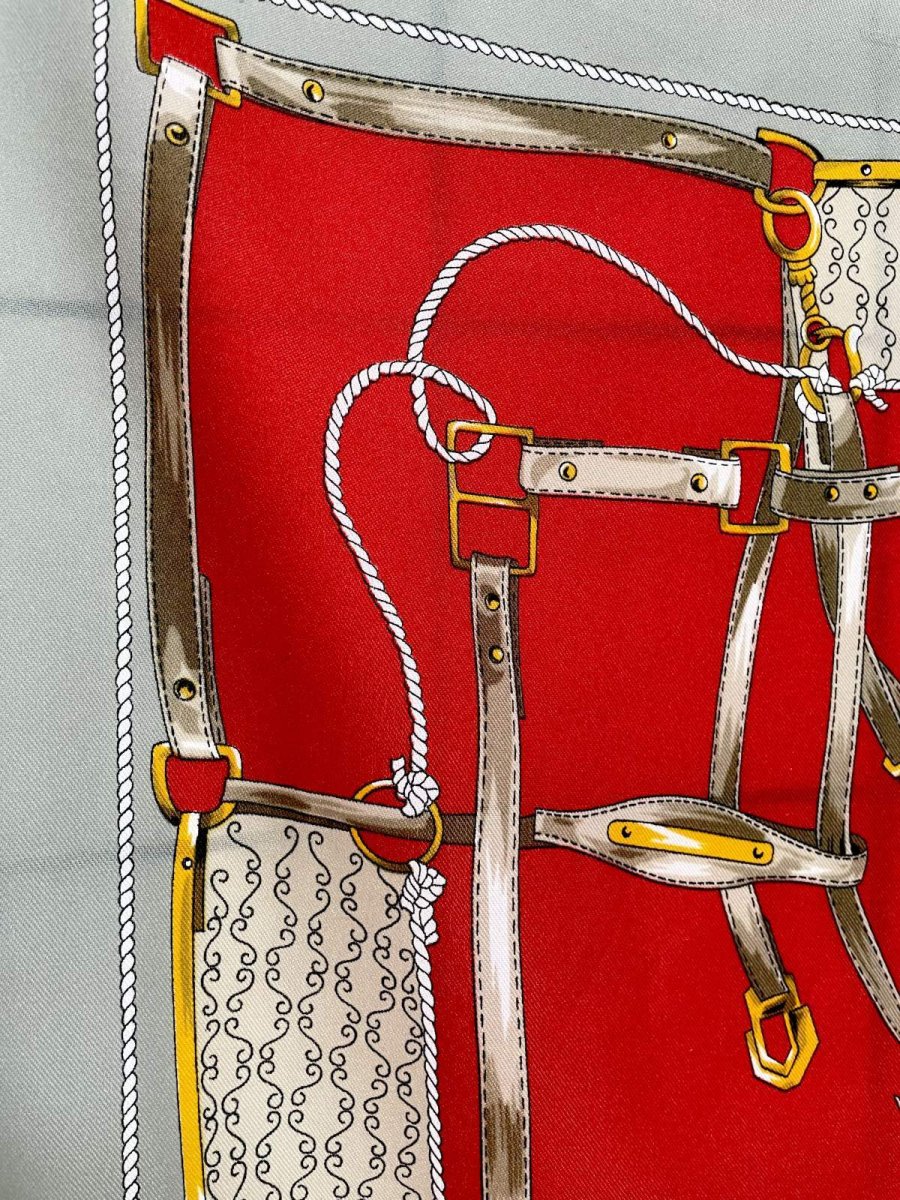 画像2: Italy製 イタリア レトロアンティーク ヴィンテージスカーフ ヨーロッパ (2)