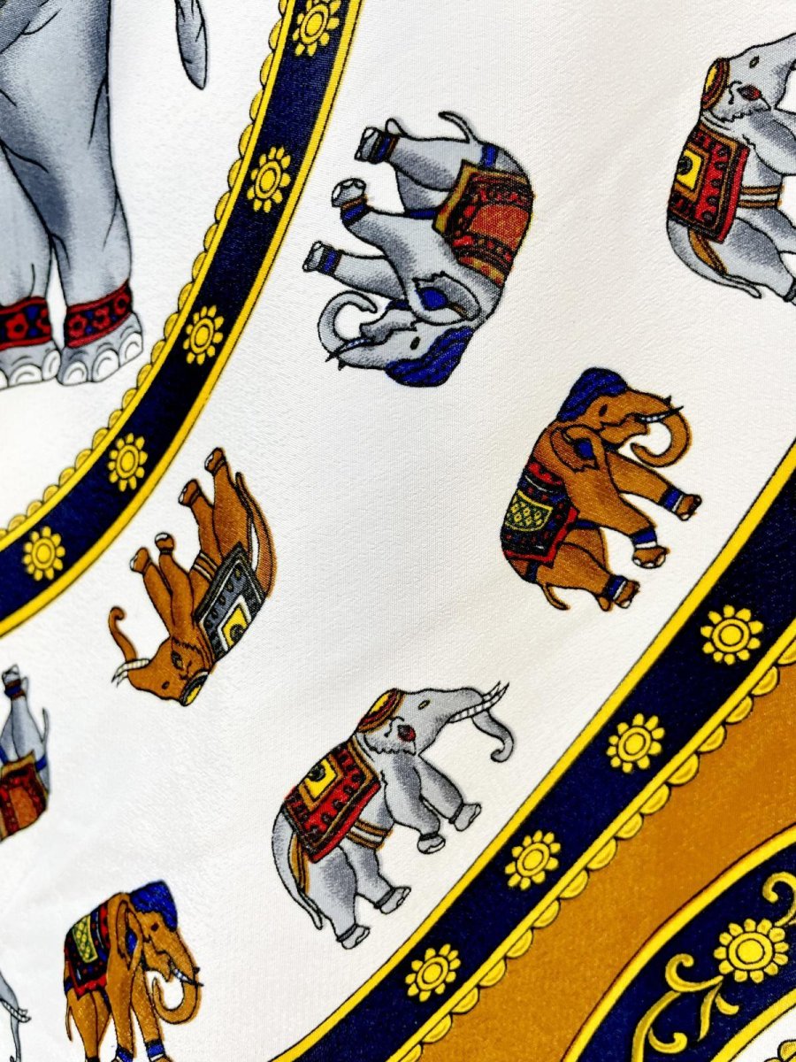 画像5: FRANCE フランス レトロアンティーク ヴィンテージスカーフ ヨーロッパ (5)