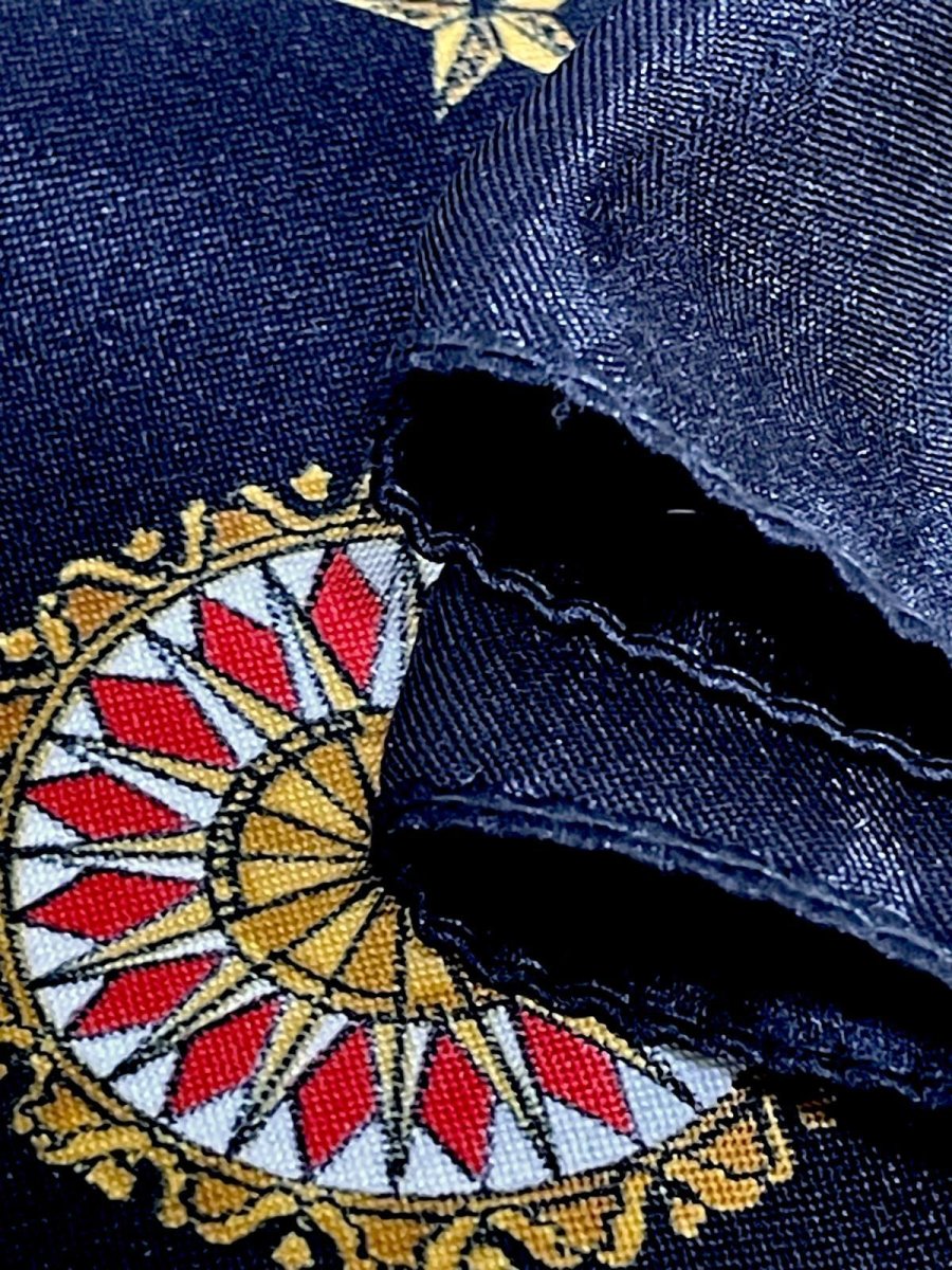 画像9: Italy製 イタリア レトロアンティーク ヴィンテージスカーフ マリン ヨーロッパ (9)