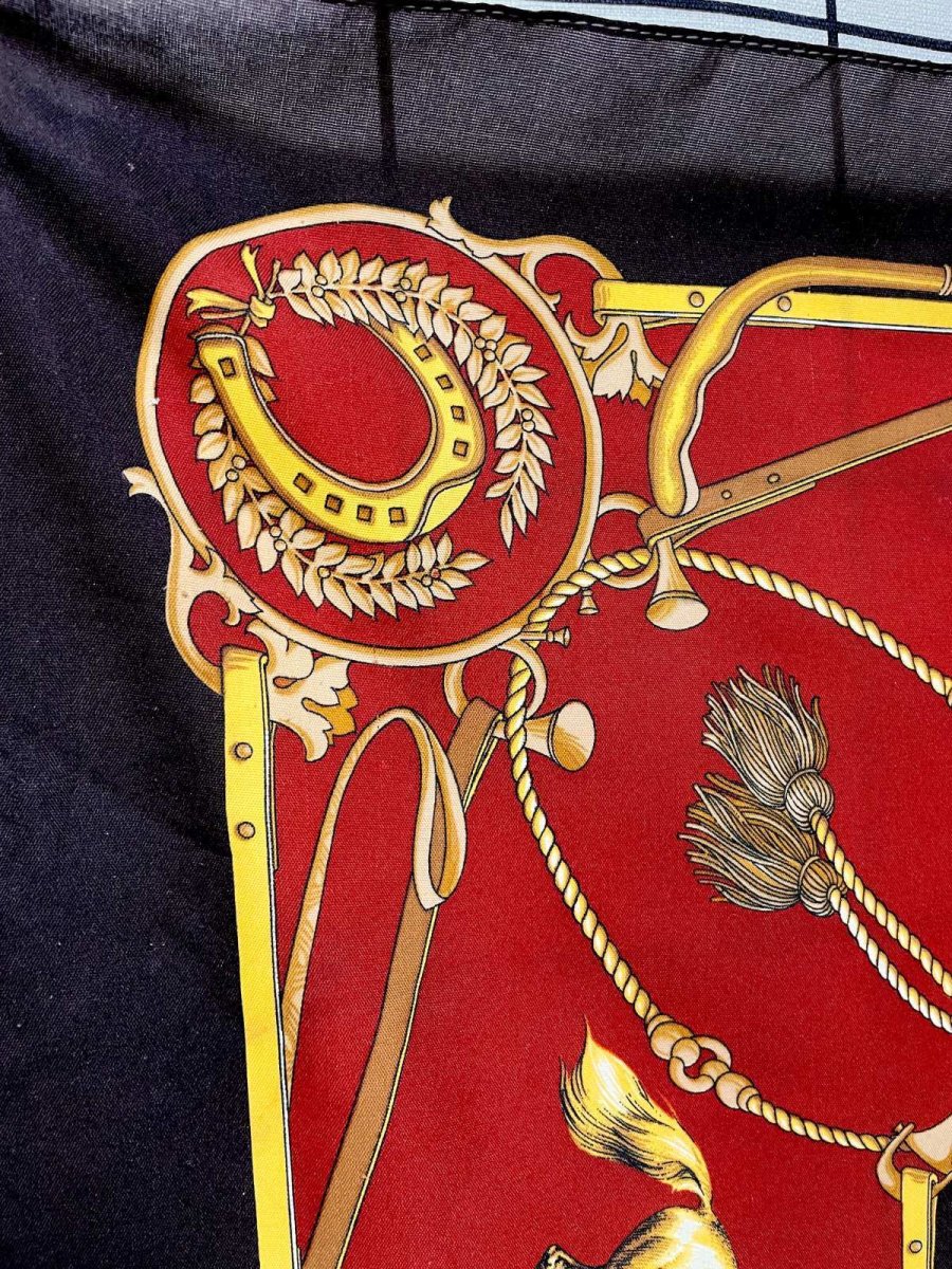 画像2: Italy製 イタリア レトロアンティーク ヴィンテージスカーフ ヨーロッパ (2)