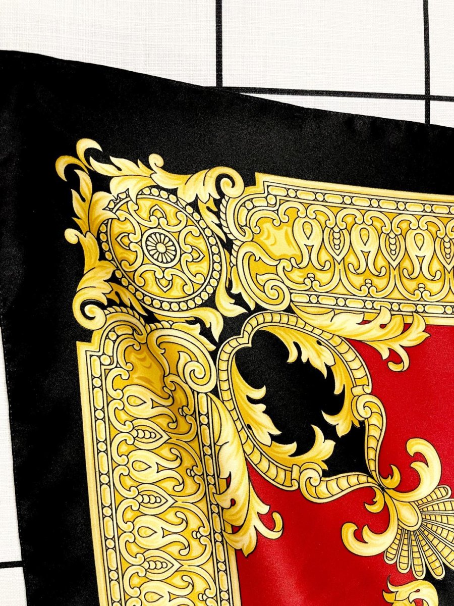 画像2: Italy製 イタリア レトロアンティーク ヴィンテージスカーフ ヨーロッパ (2)