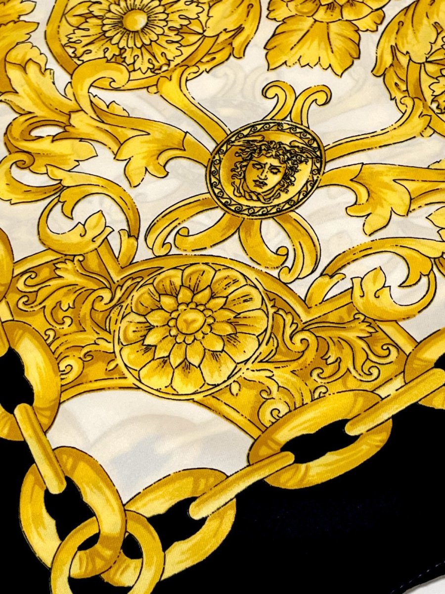 画像7: Italy製 イタリア レトロアンティーク ヴィンテージスカーフ ヨーロッパ (7)