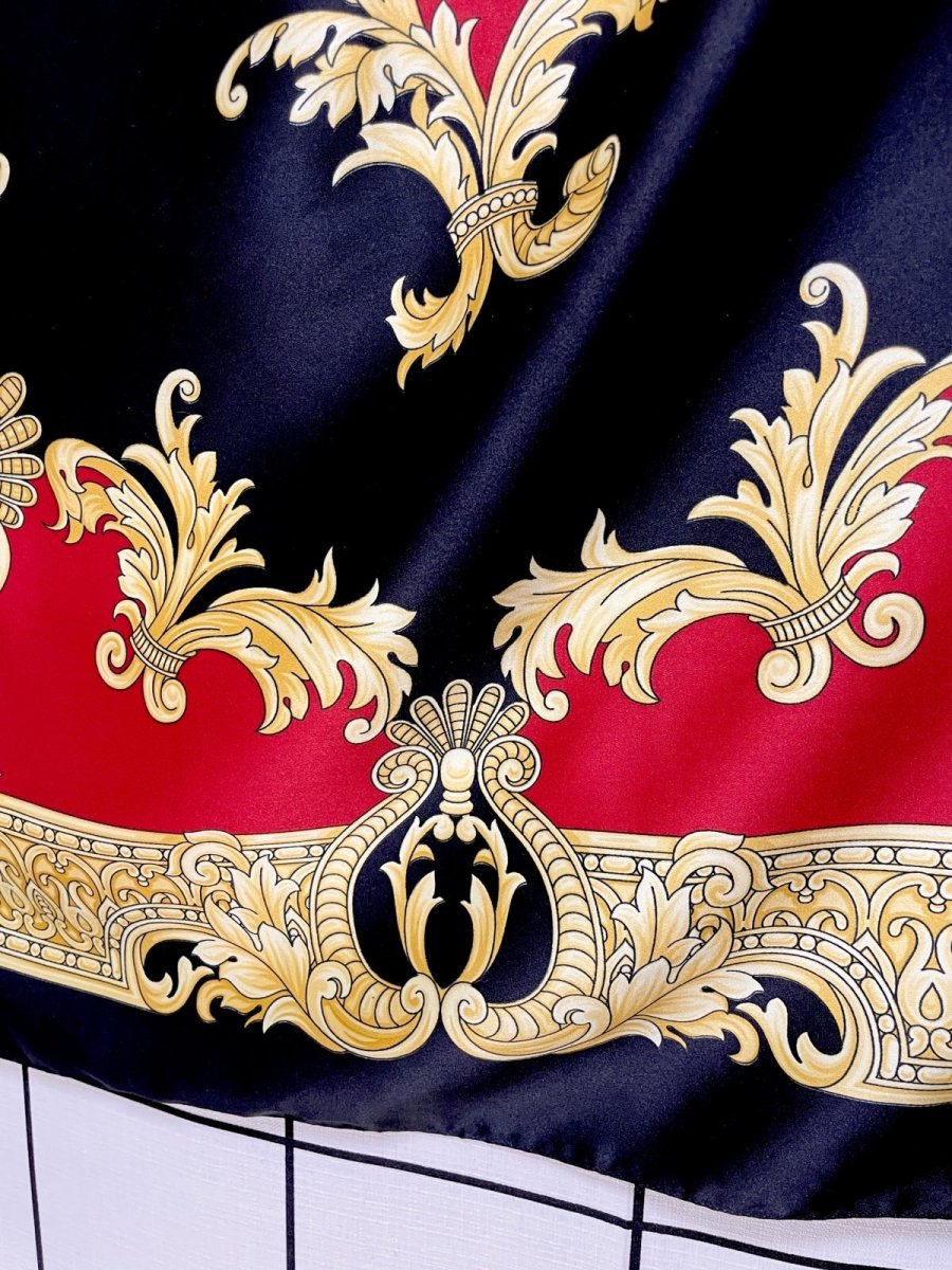 画像4: Italy製 イタリア レトロアンティーク ヴィンテージスカーフ ヨーロッパ (4)