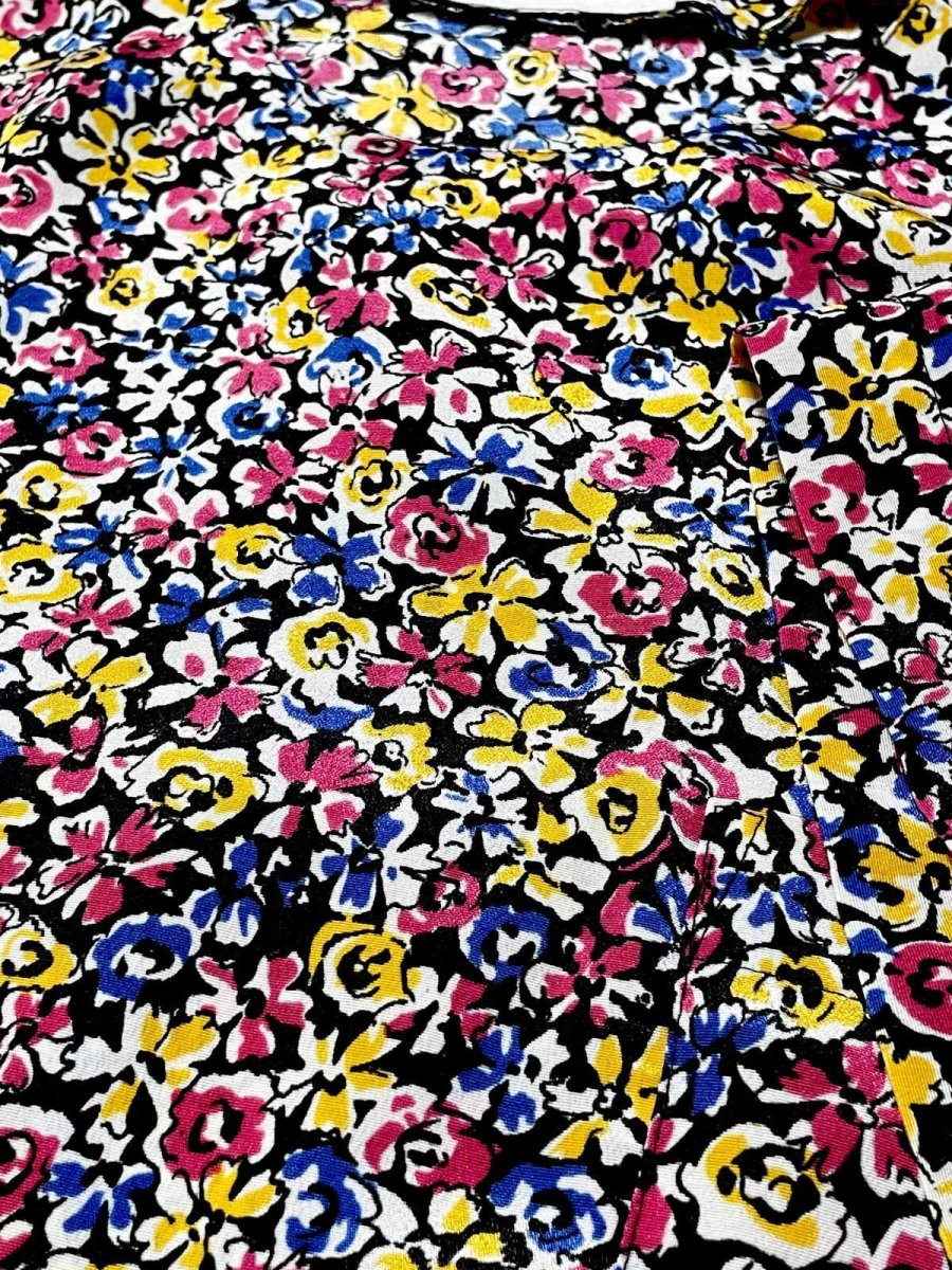 画像8: 花柄 総柄 プルオーバー レトロ USA古着 シャツ ヴィンテージトップス (8)