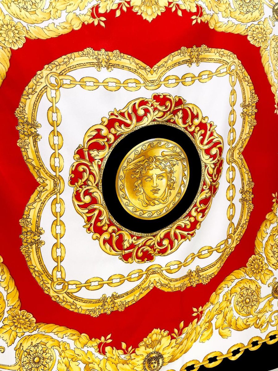 画像5: Italy製 イタリア レトロアンティーク ヴィンテージスカーフ ヨーロッパ (5)