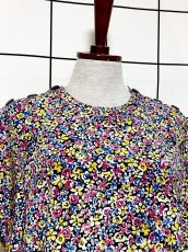 画像4: 花柄 総柄 プルオーバー レトロ USA古着 シャツ ヴィンテージトップス (4)