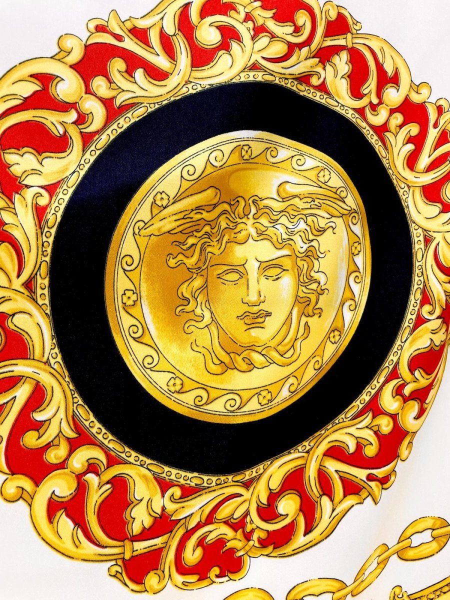 画像6: Italy製 イタリア レトロアンティーク ヴィンテージスカーフ ヨーロッパ (6)