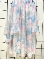画像3: パステルカラー ティアード ウエストゴム レトロ USA古着 ヴィンテージスカート (3)