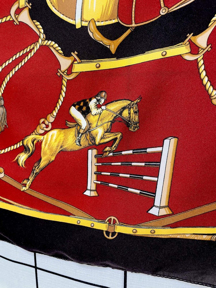 画像4: Italy製 イタリア レトロアンティーク ヴィンテージスカーフ ヨーロッパ (4)