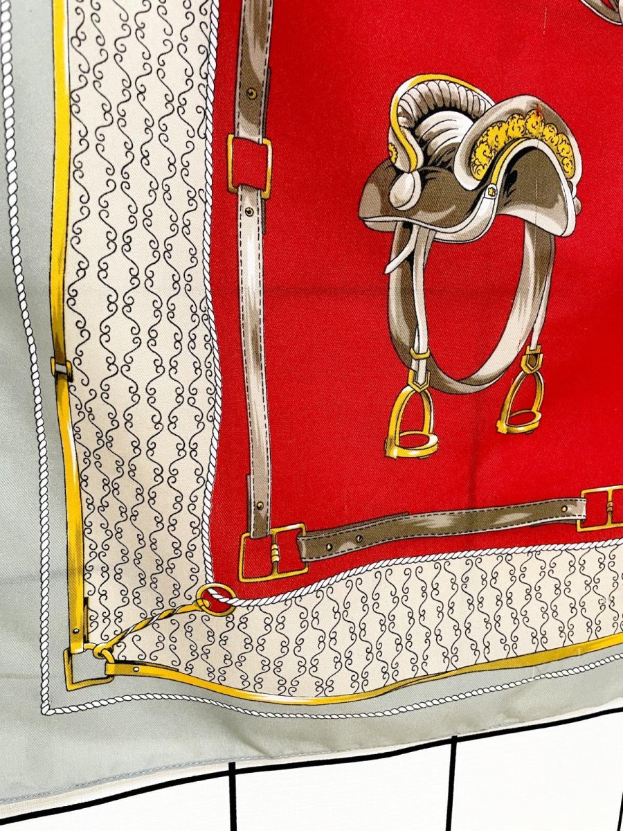 画像3: Italy製 イタリア レトロアンティーク ヴィンテージスカーフ ヨーロッパ (3)