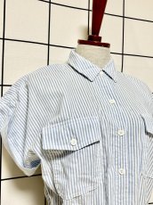 画像5: ベルトセット 爽やかストライプ  前開き レトロ USA古着 ヴィンテージワンピース (5)