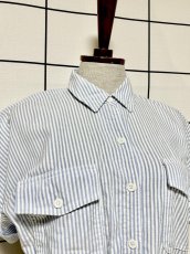 画像4: ベルトセット 爽やかストライプ  前開き レトロ USA古着 ヴィンテージワンピース (4)