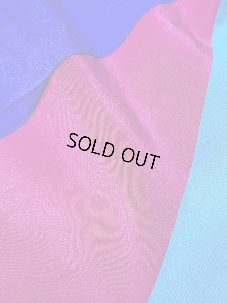 画像9: クレイジーカラー ハイネック ドルマンスリーブ ウエストゴム レトロ USA古着 ヴィンテージワンピース (9)