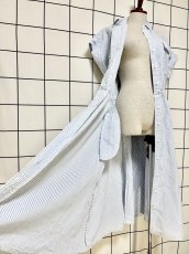 画像9: ベルトセット 爽やかストライプ  前開き レトロ USA古着 ヴィンテージワンピース (9)