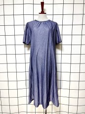 画像1: 首元切り替えし レトロ USA古着 ヴィンテージワンピース (1)