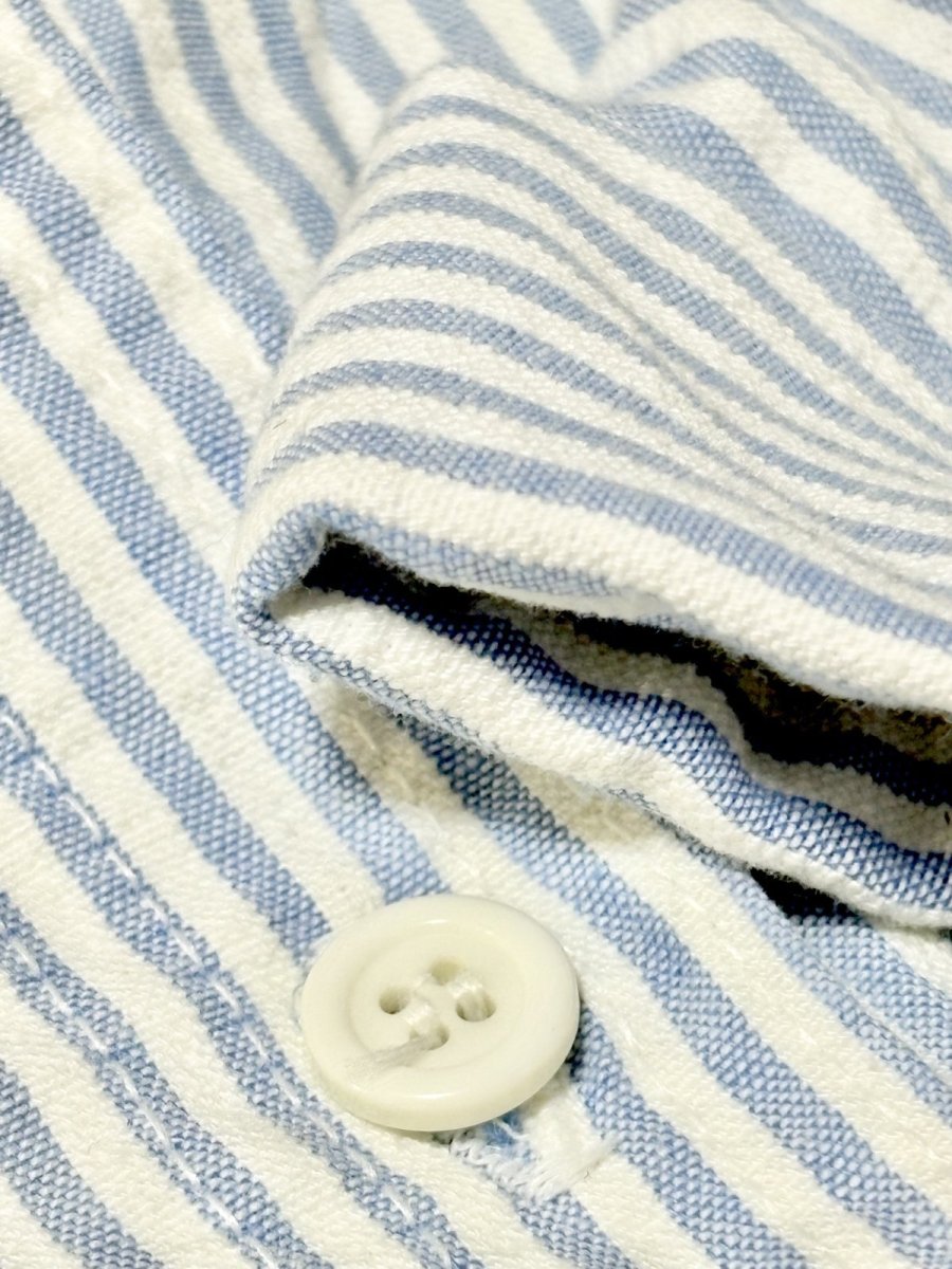 画像11: ベルトセット 爽やかストライプ  前開き レトロ USA古着 ヴィンテージワンピース (11)