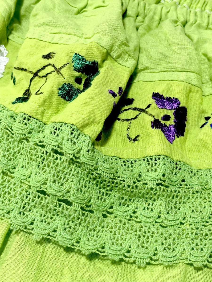 画像8: メキシカン刺繍 レース フォークロア レトロ 古着 ヴィンテージ刺繍ブラウス (8)