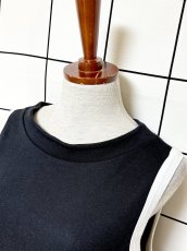 画像5: バイカラー モノクロ レトロ USA古着 ヴィンテージワンピース (5)