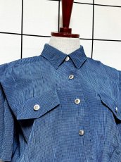 画像5: プリーツ切り替え チェック柄 ウエストゴム レトロ Guatemala 古着 ヴィンテージワンピース (5)