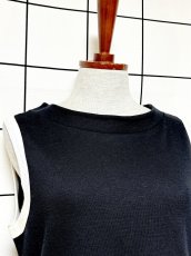 画像6: バイカラー モノクロ レトロ USA古着 ヴィンテージワンピース (6)