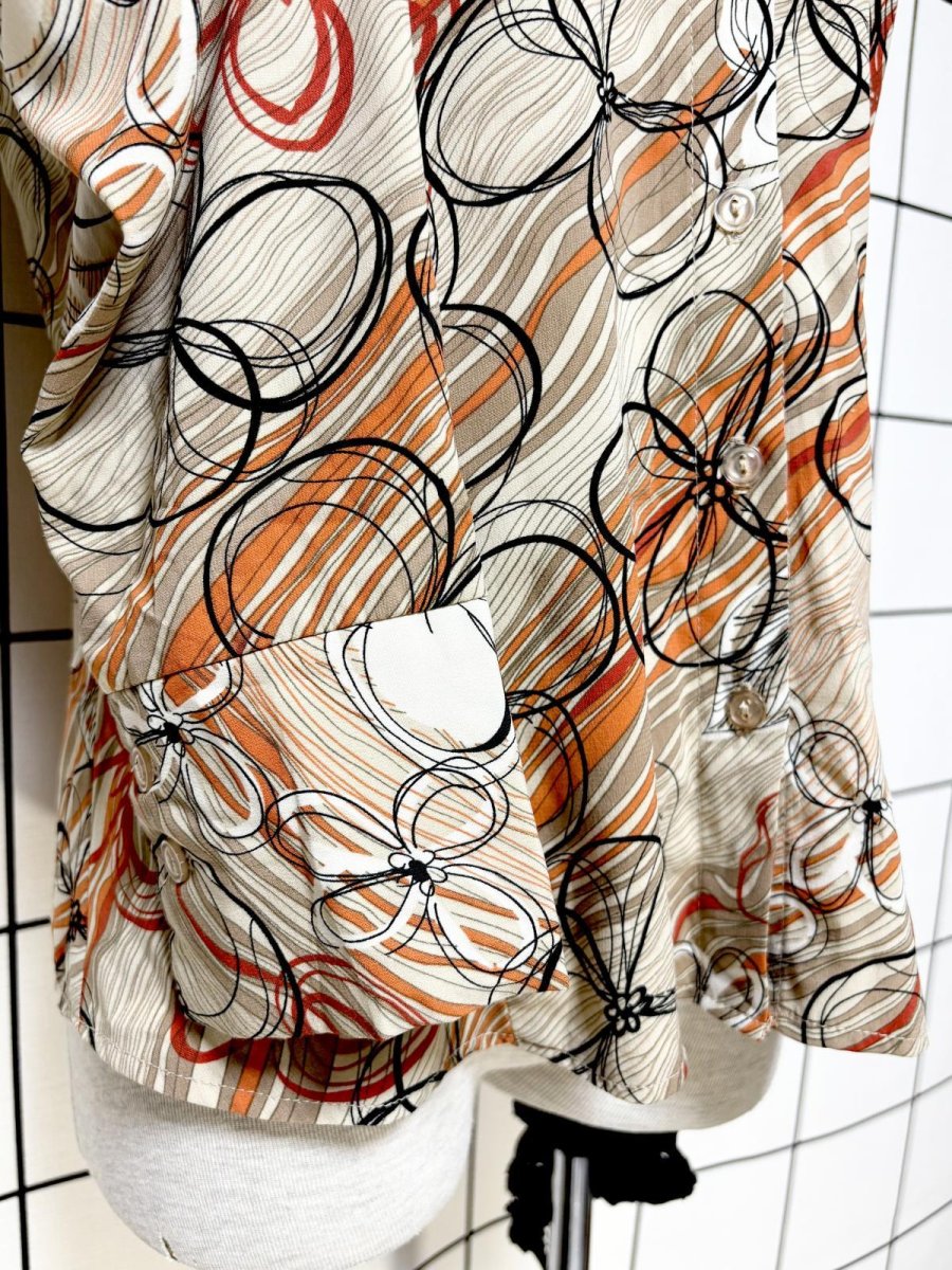 画像7: カナダ製 CANADA 花柄 レトロ 古着 長袖 シャツ ヴィンテージブラウス (7)