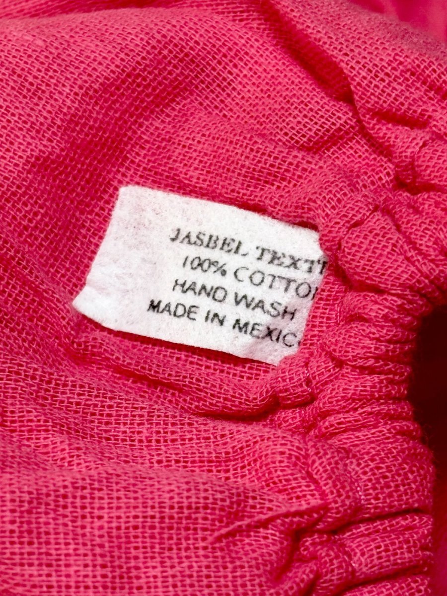 画像13: メキシカン刺繍 レース フォークロア レトロ 古着 メキシコ製 ヴィンテージ刺繍ブラウス (13)