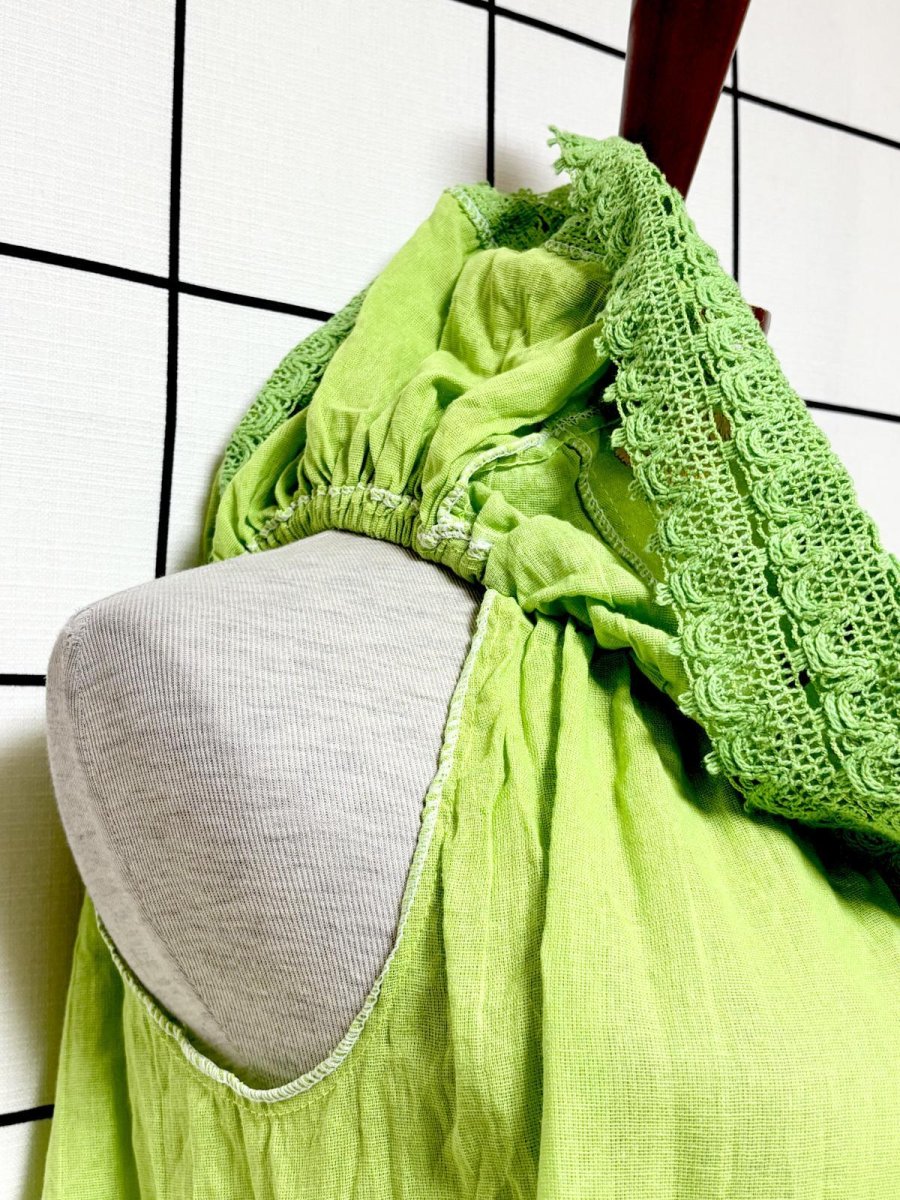 画像6: メキシカン刺繍 レース フォークロア レトロ 古着 ヴィンテージ刺繍ブラウス (6)