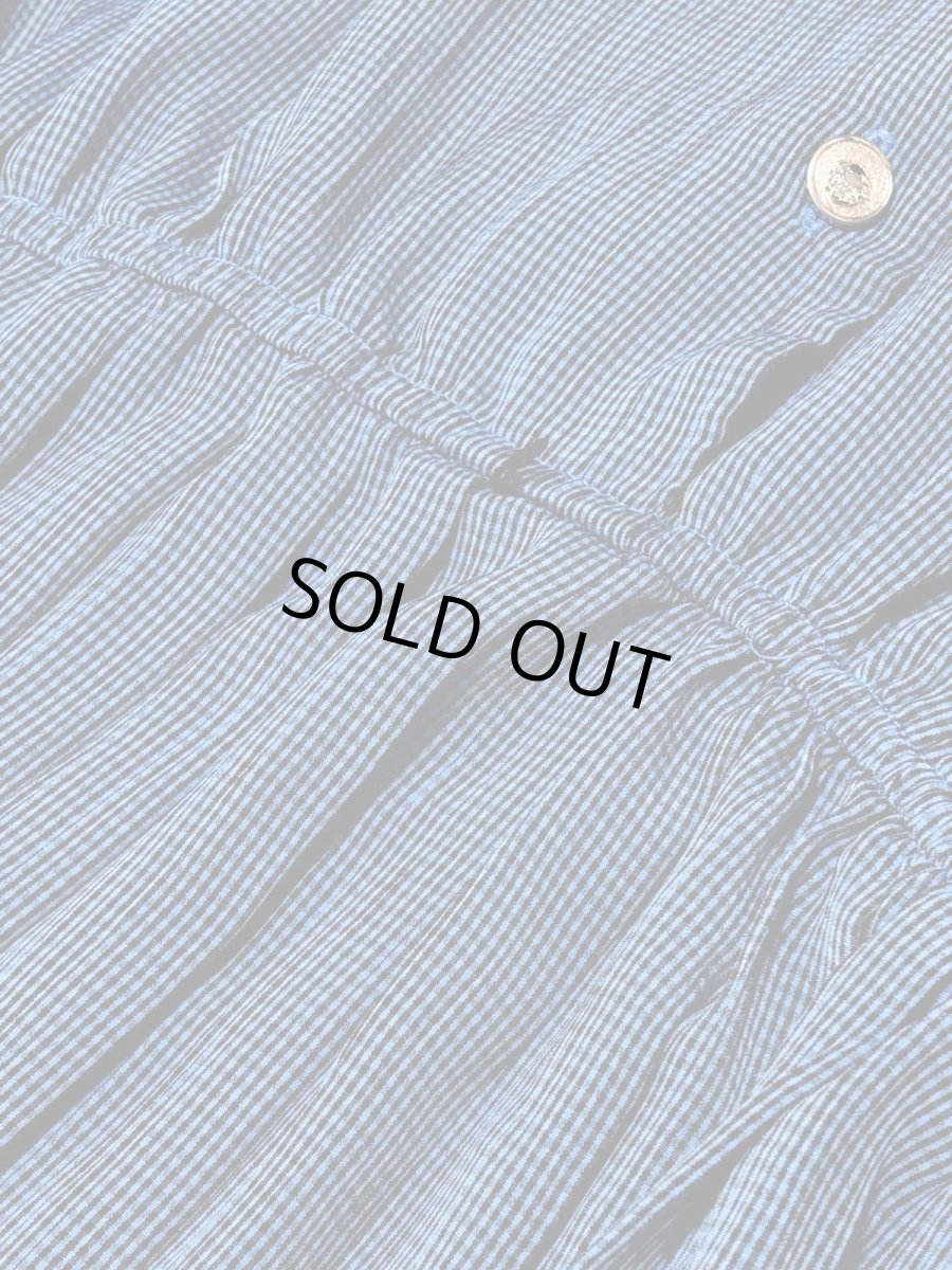 画像9: プリーツ切り替え チェック柄 ウエストゴム レトロ Guatemala 古着 ヴィンテージワンピース (9)