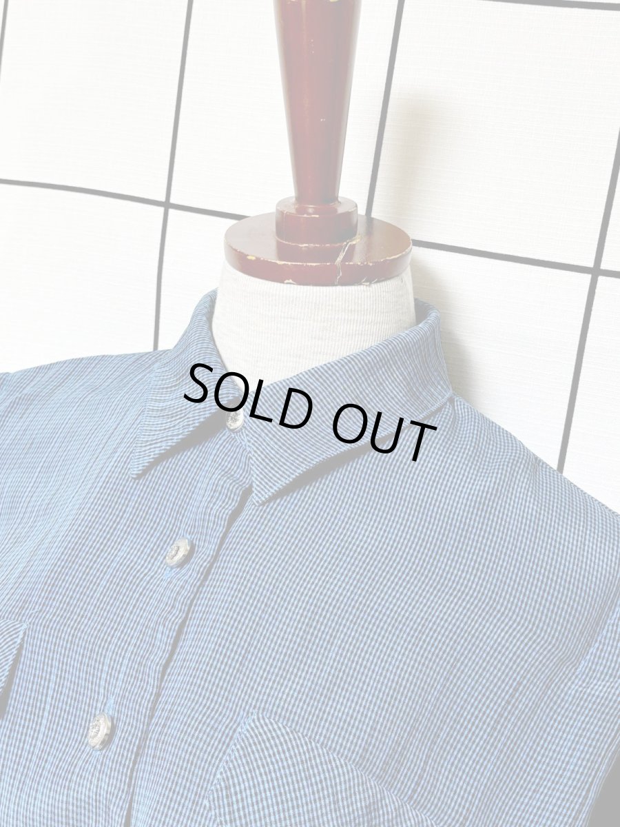 画像4: プリーツ切り替え チェック柄 ウエストゴム レトロ Guatemala 古着 ヴィンテージワンピース (4)