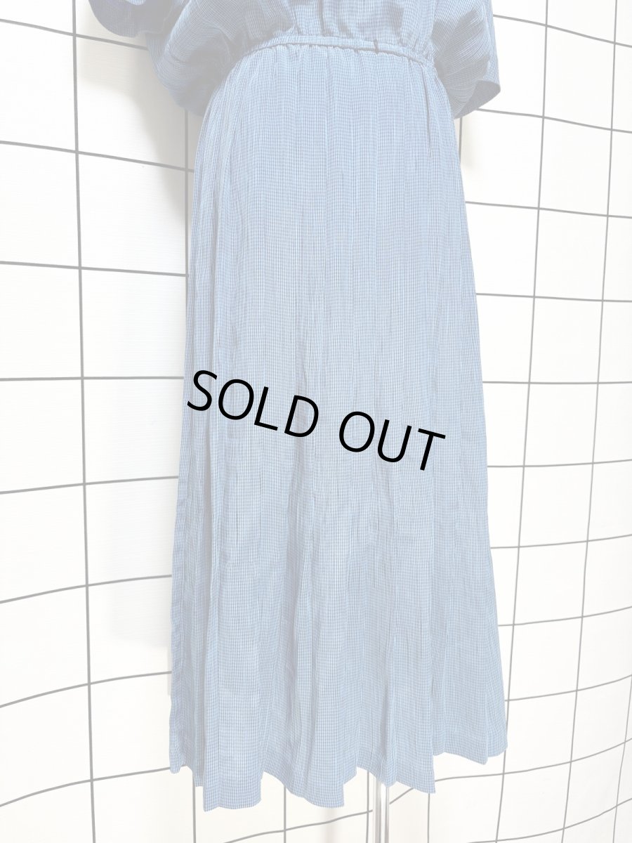 画像6: プリーツ切り替え チェック柄 ウエストゴム レトロ Guatemala 古着 ヴィンテージワンピース (6)