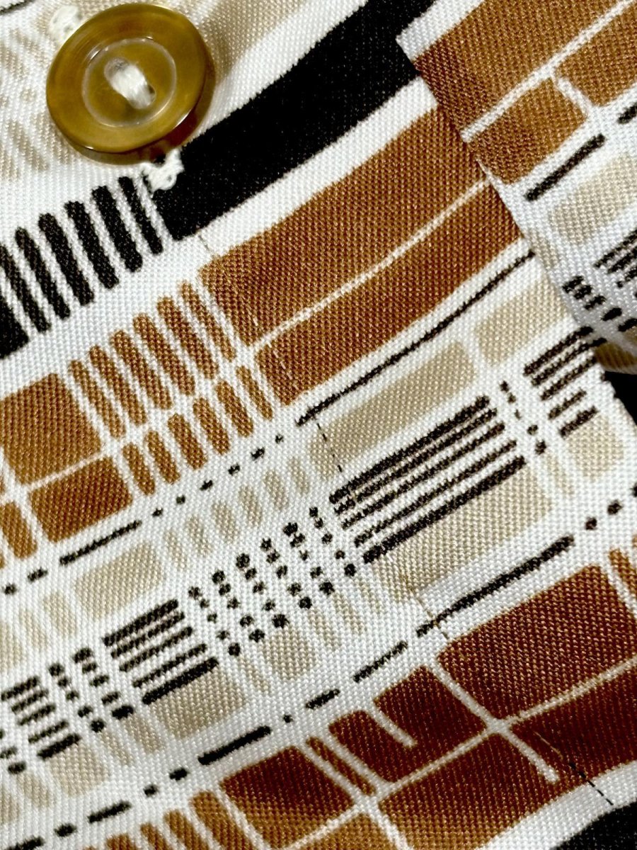 画像10: フランス製 ボーダー レトロ ヨーロッパ古着 シャツ ヴィンテージブラウス (10)